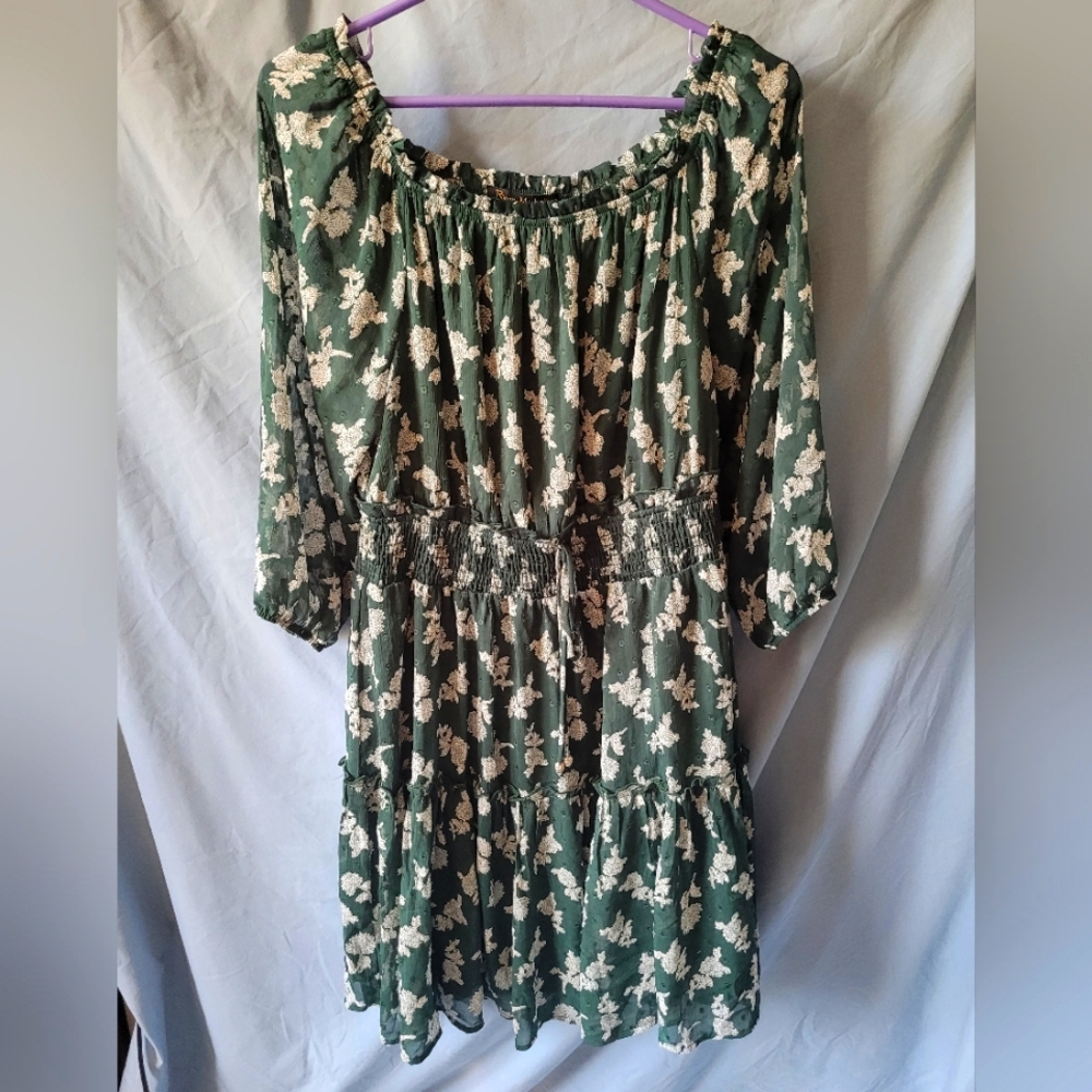Ryan Michelle off shoulder bishop sleeve dress